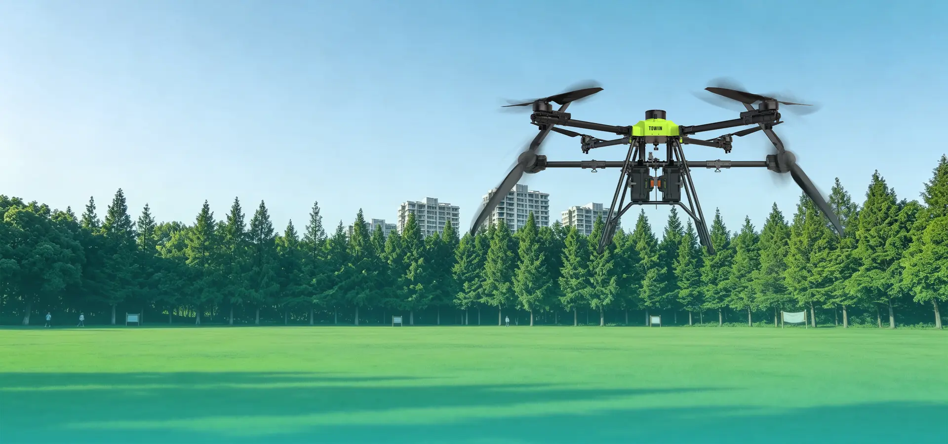SkyTow drone tow paragliding flat land launch